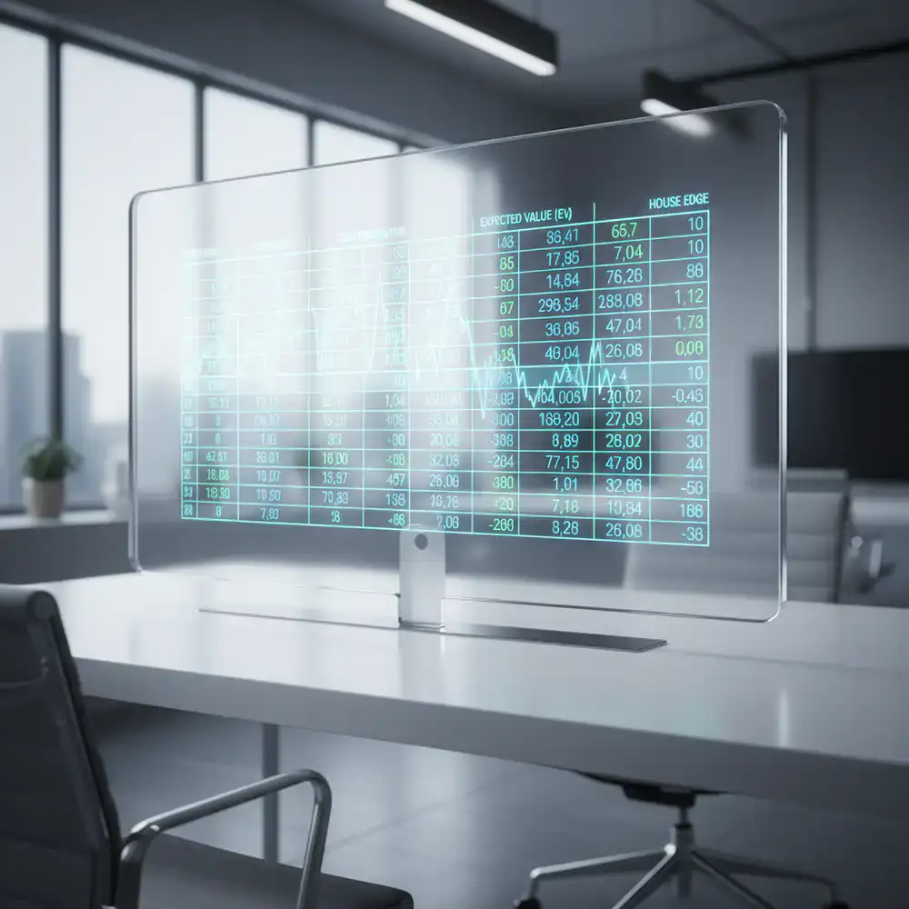 Spreadsheet met verwachte waarden op basis van true count-mechanica